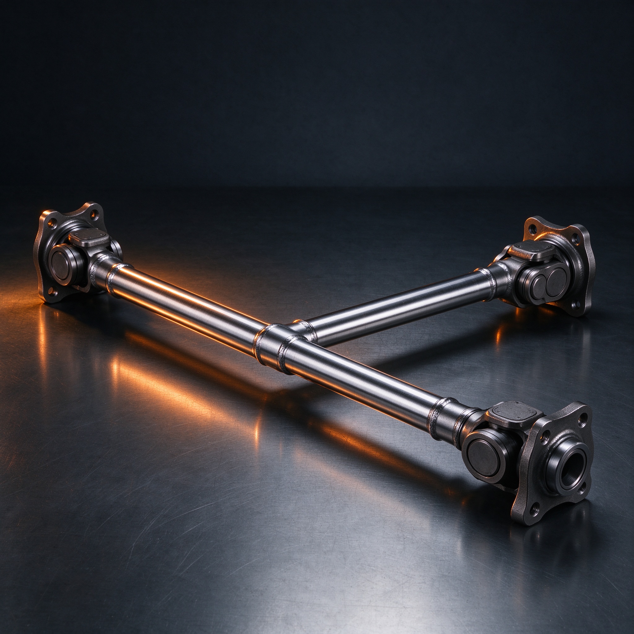 Automotive drive shaft with universal joints